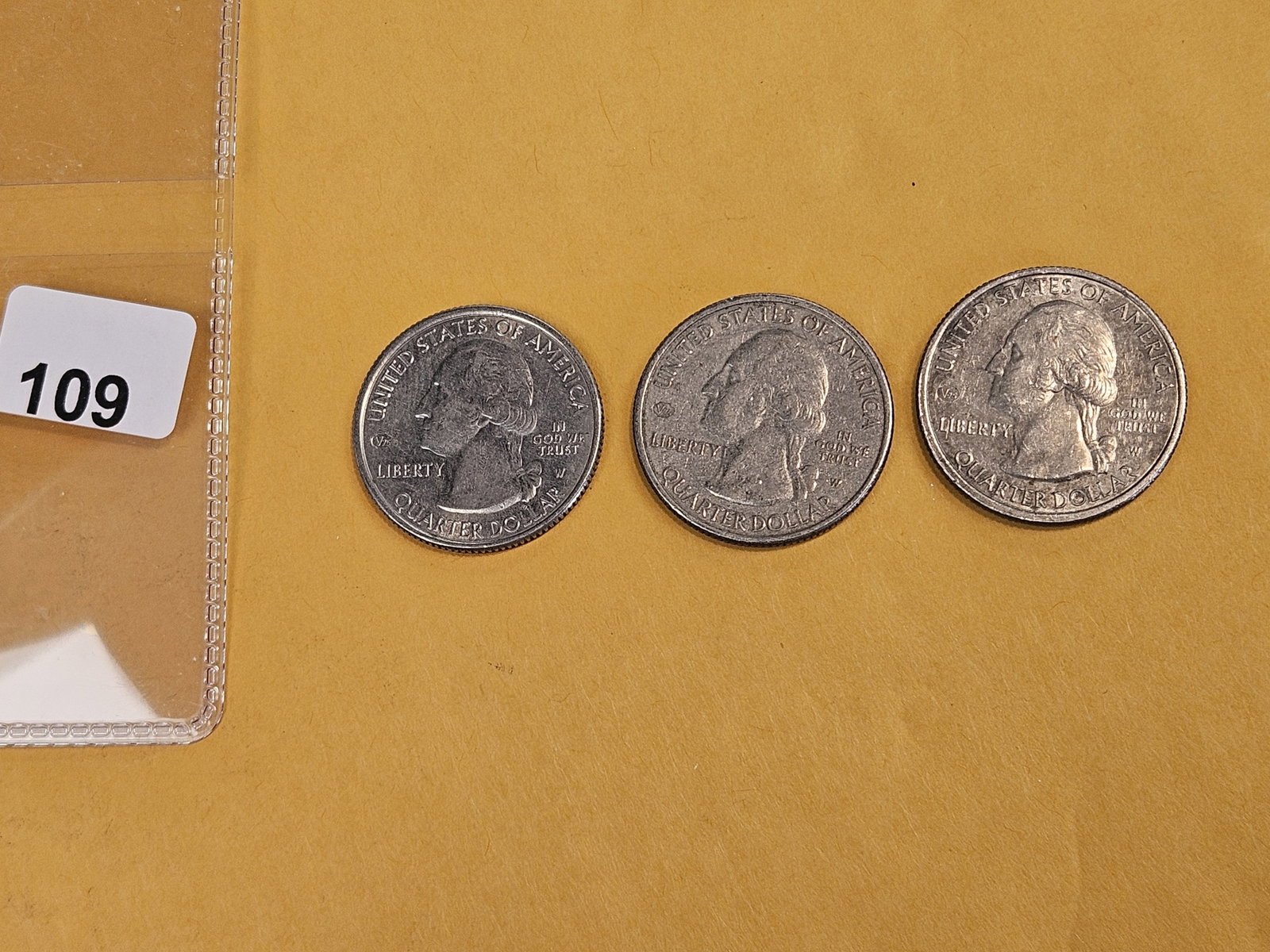 Three West Point-minted Washington Quarters - 2