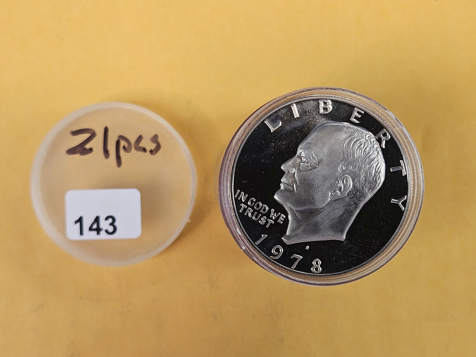Twenty-One Gem Proof Eisenhower Dollars: All clad. From dealer. Unchecked by us
