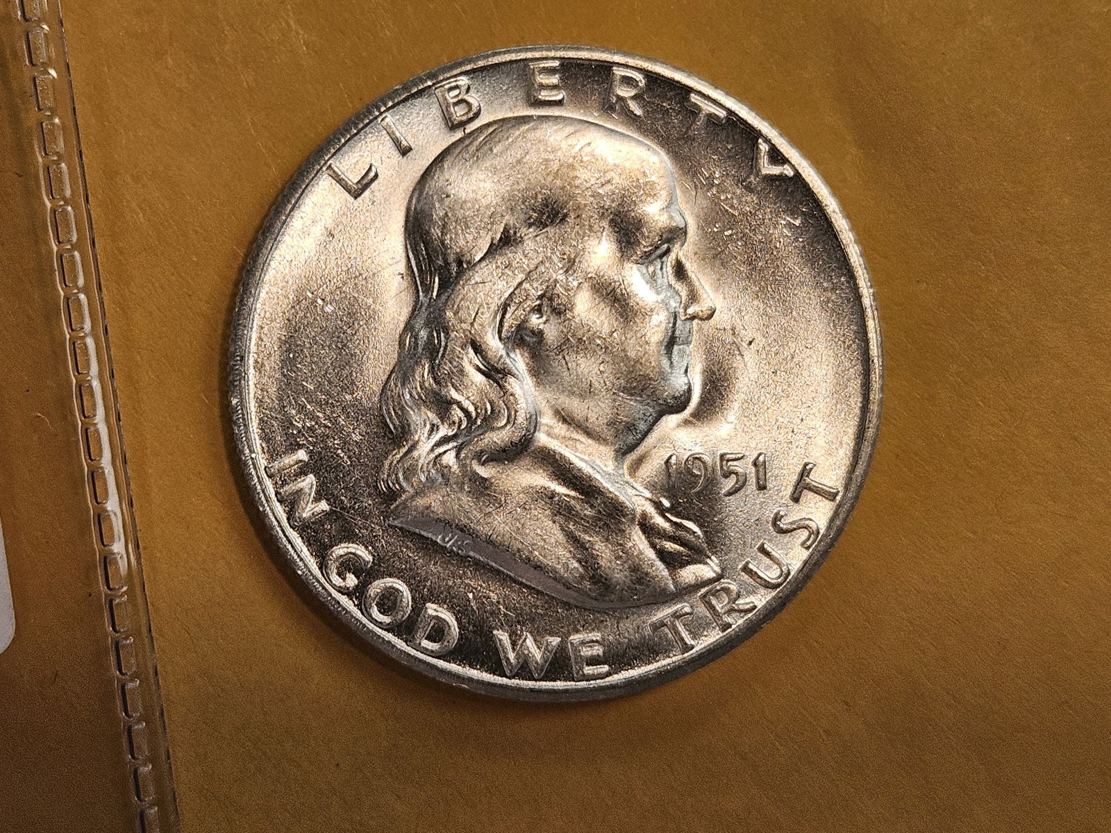 Choice Brilliant Uncirculated 1951-S Franklin Half Dollar - 3