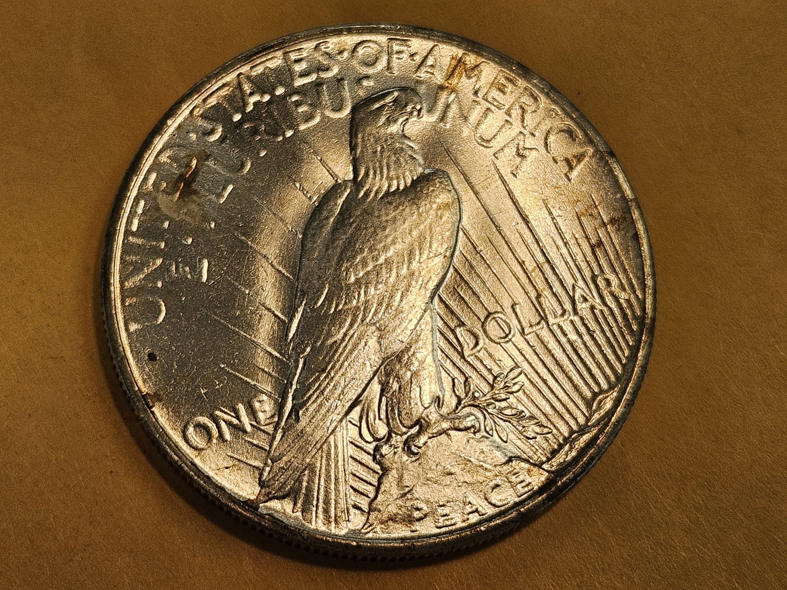 Very Choice Brilliant Uncirculated 1935 Peace Silver Dollar - 6