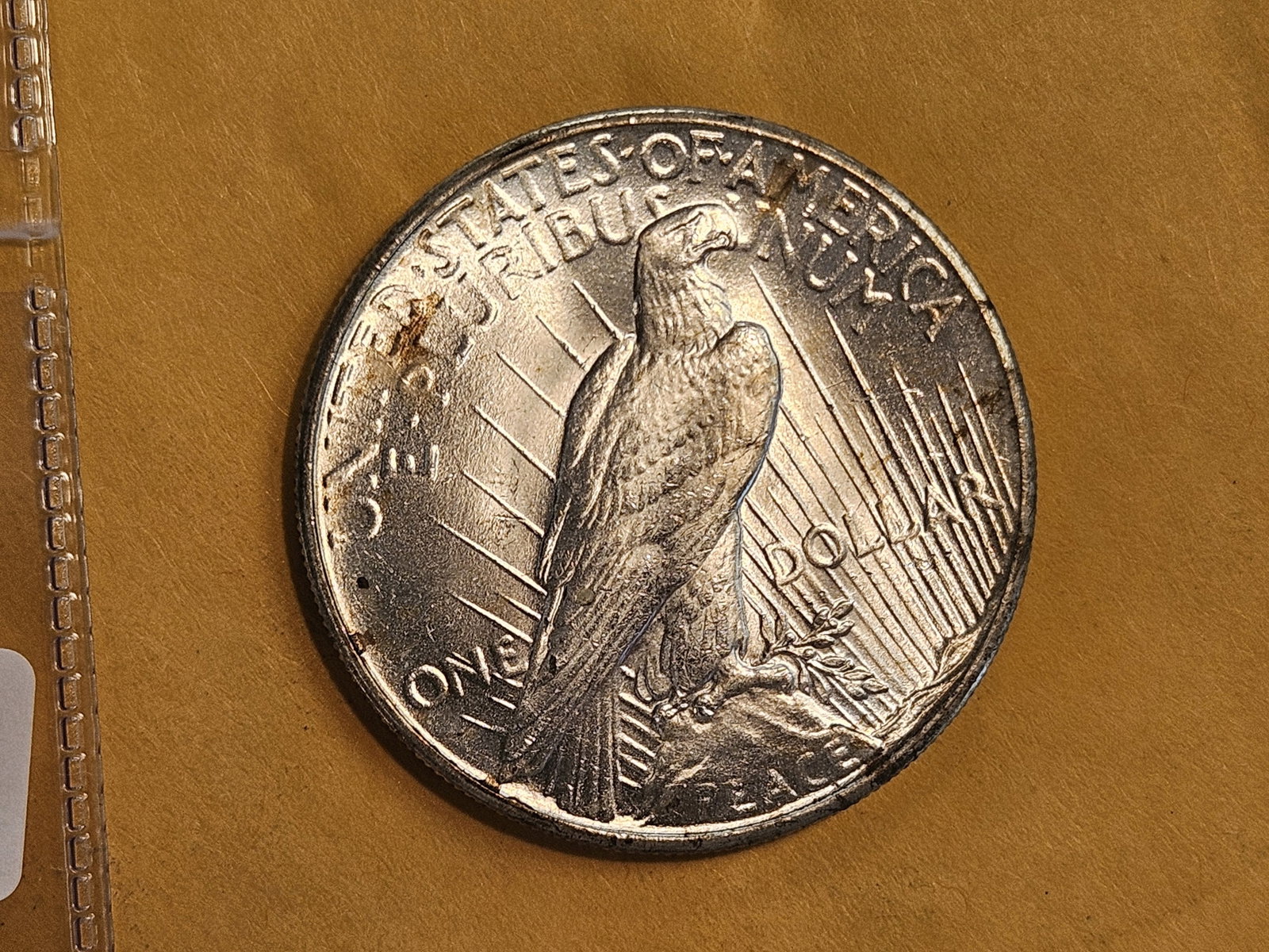 Very Choice Brilliant Uncirculated 1935 Peace Silver Dollar - 7