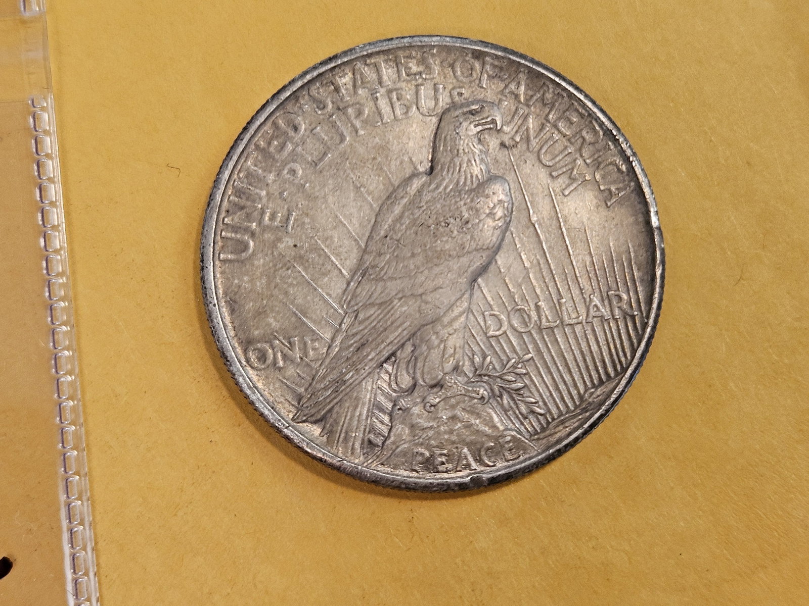 ** KEY DATE ** 1921 Peace Silver Dollar in About Uncirculated plus - 3