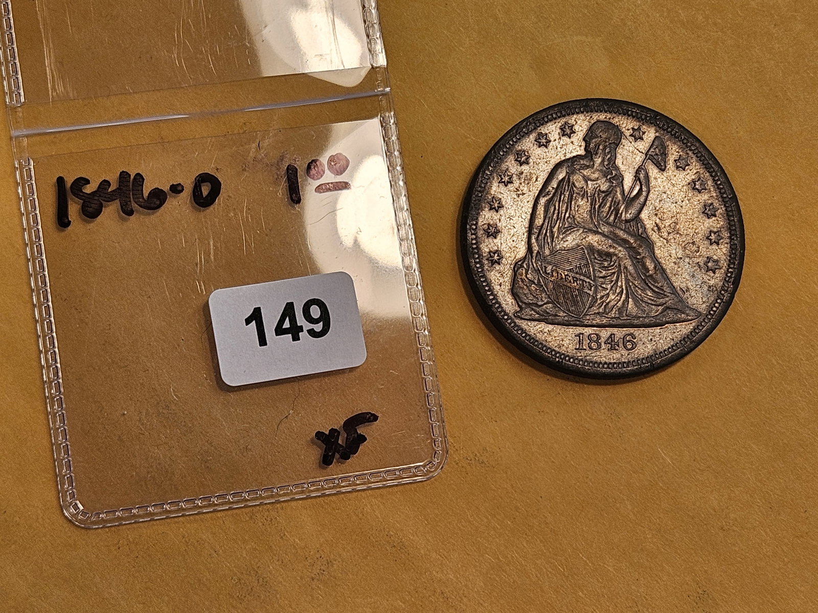 1846-O Seated Liberty Silver Dollar in Extra Fine - 2
