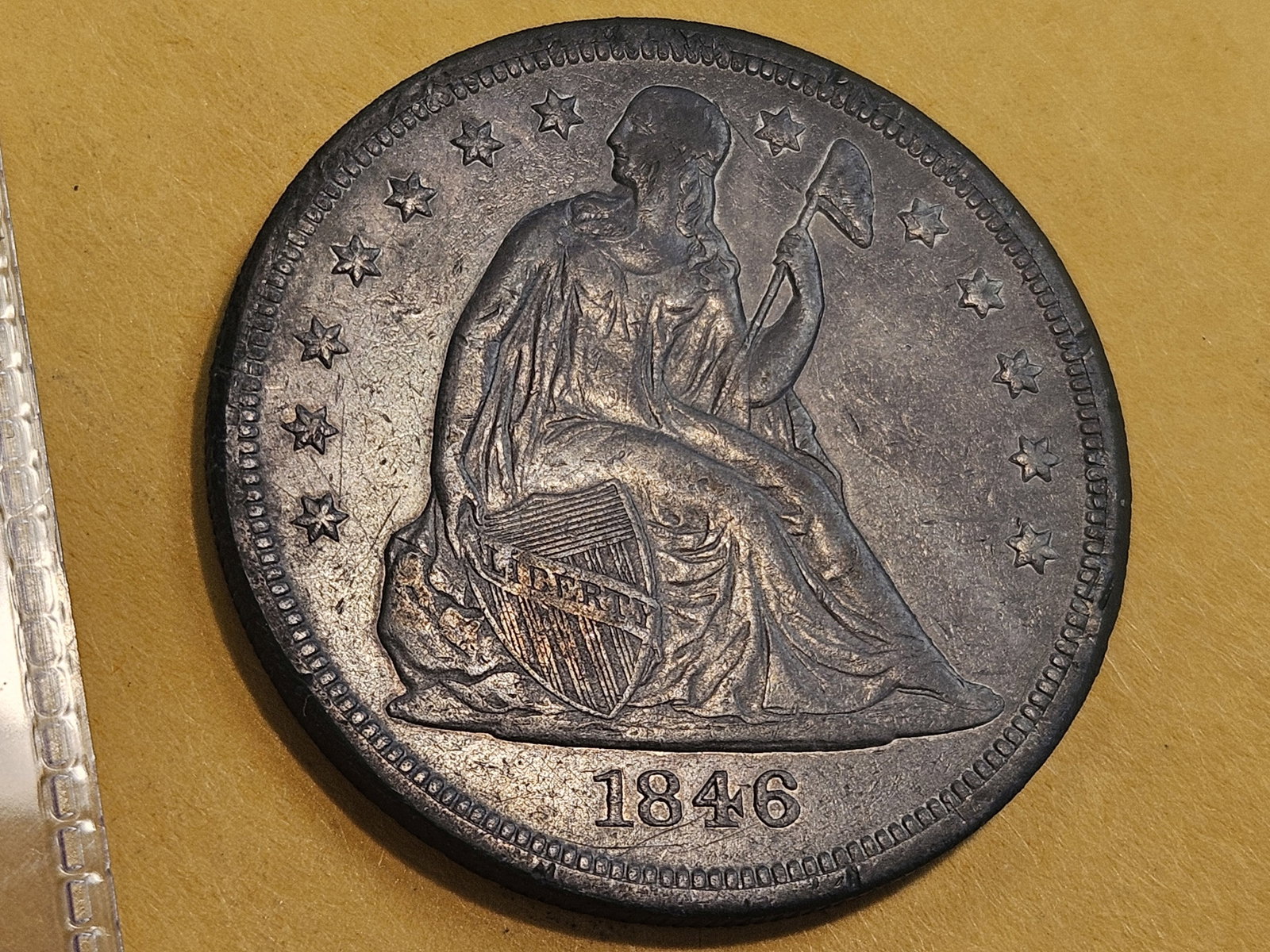 1846-O Seated Liberty Silver Dollar in Extra Fine - 3