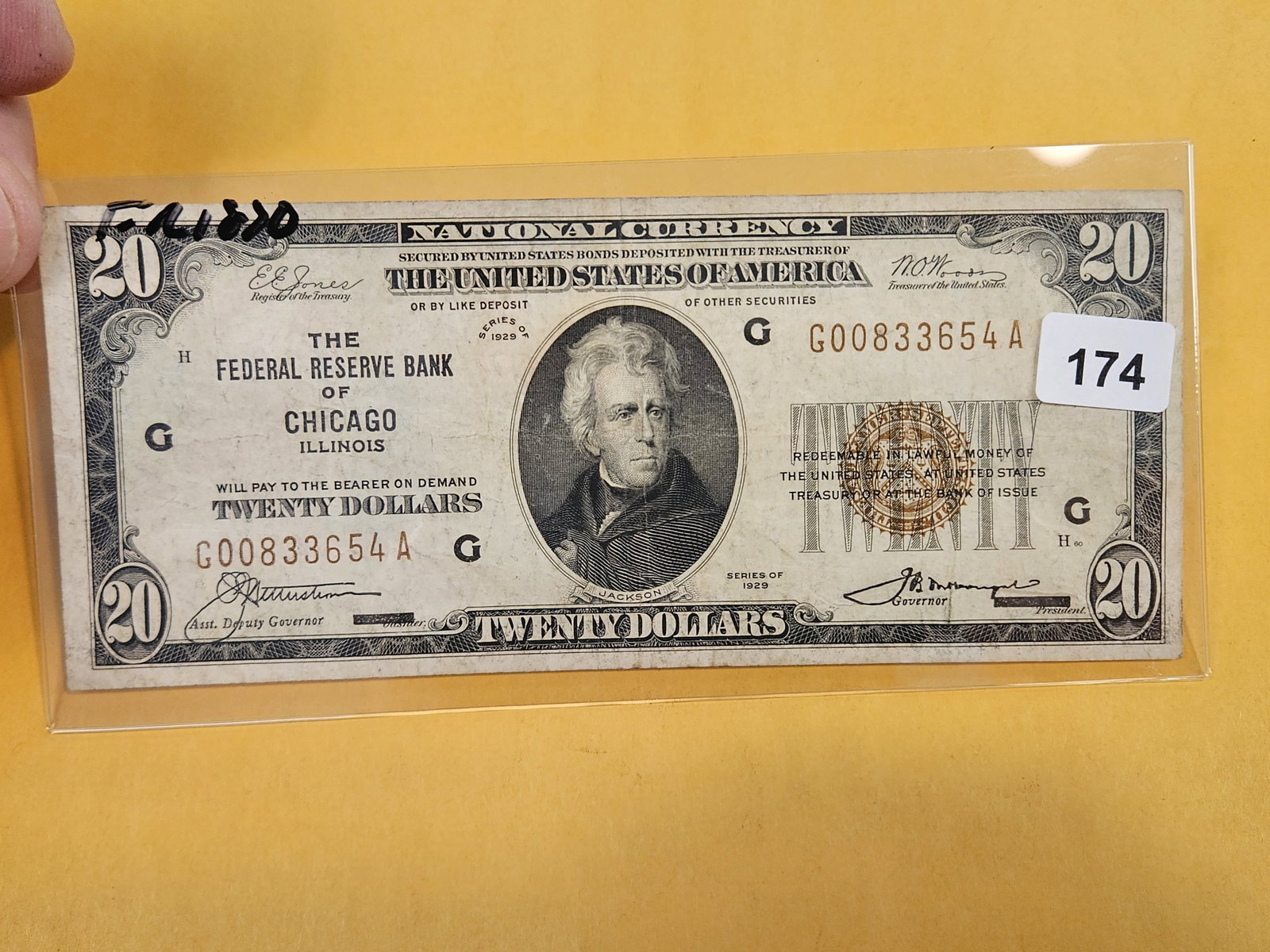 Series of 1929 Twenty Dollar National Currency in Very Fine (1 of 2)