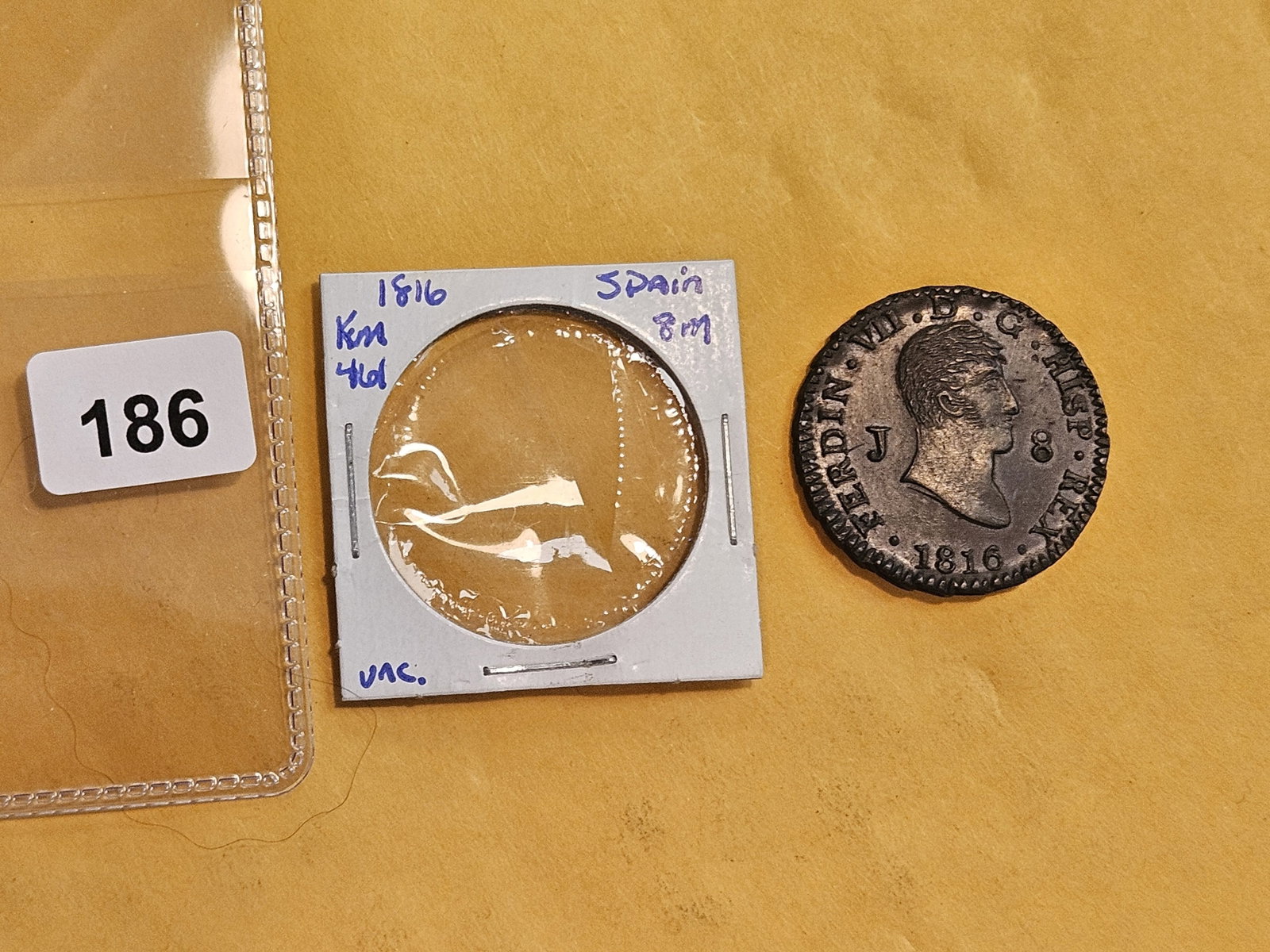 Uncirculated 1816 Spain 8 maravedis - 2