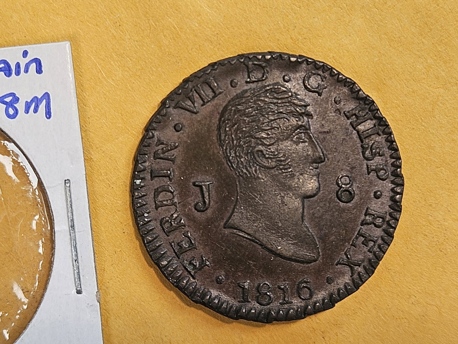 Uncirculated 1816 Spain 8 maravedis - 6