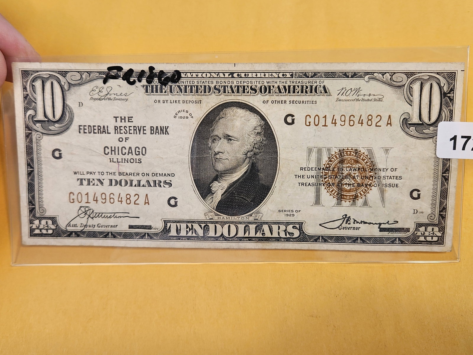 Series of 1929 Ten Dollar National Currency in Very Fine Plus (1 of 2)