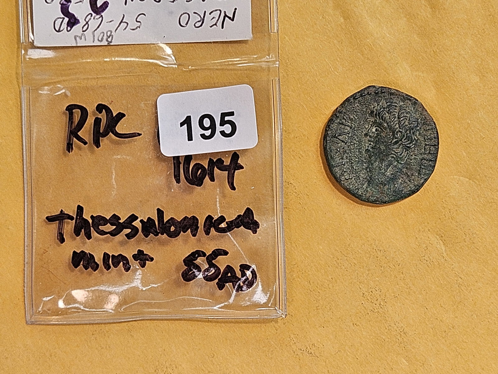 ANCIENT! 55 AD Thessalonica Mint Nero in Very Fine - 2