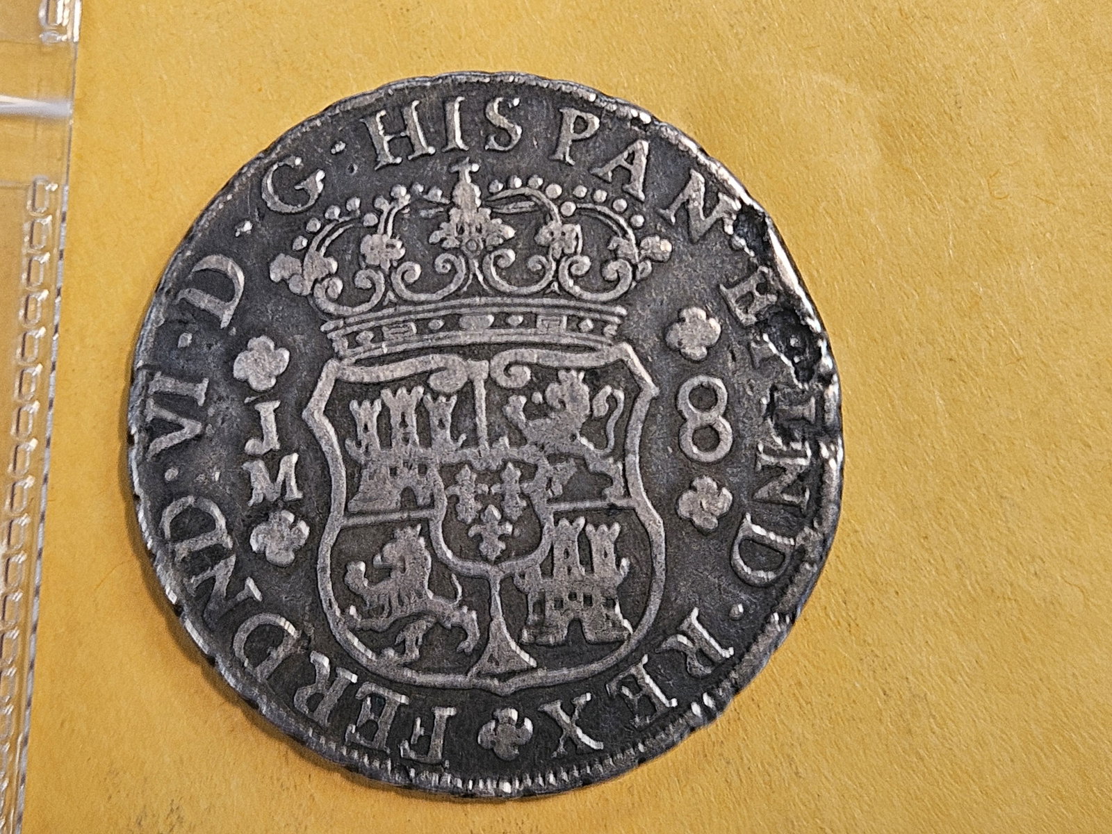 1755 Lima Peru Silver 8 reals in Very Fine - 3