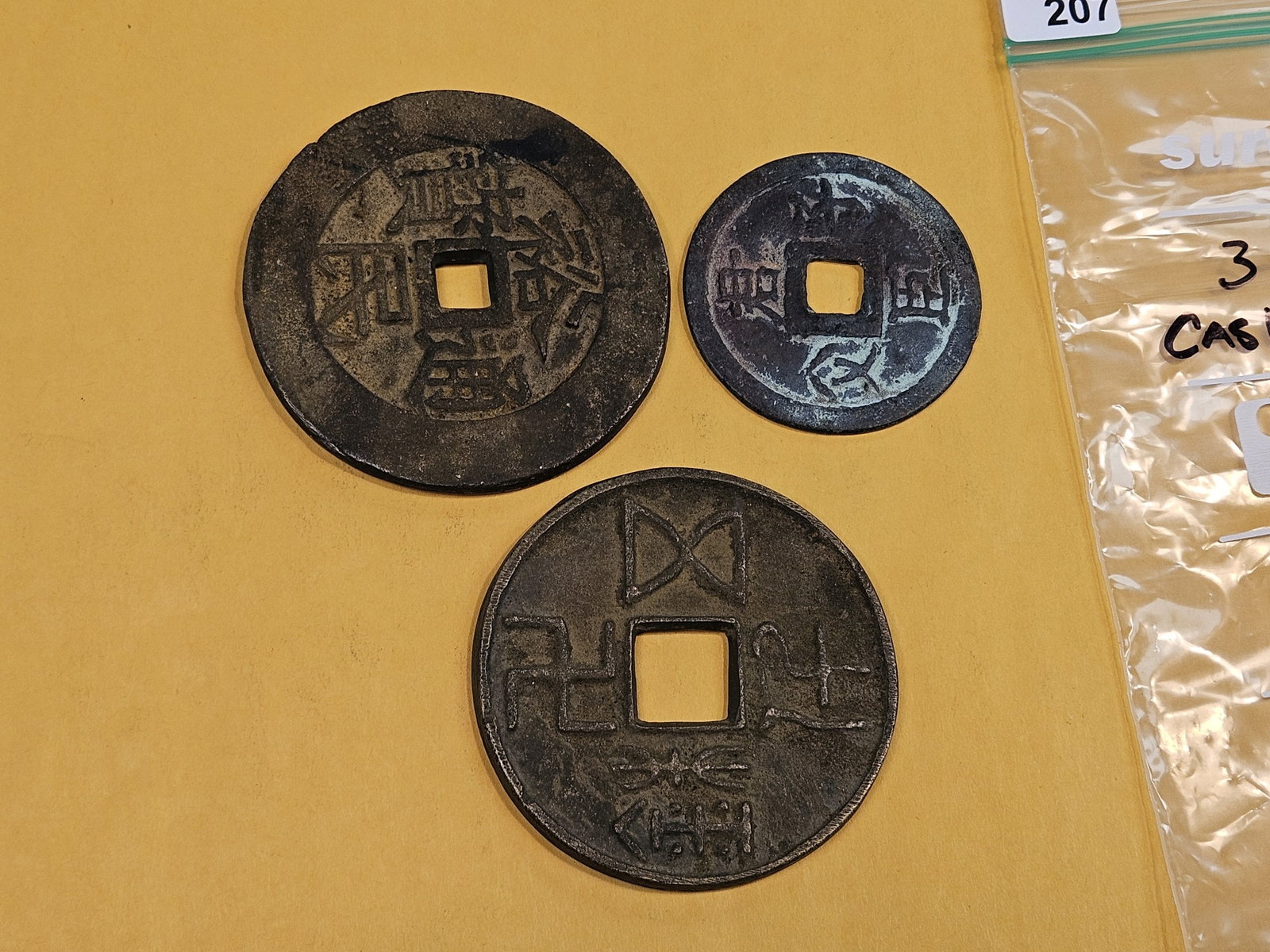 Three Larger Chinese Cash Coins - 6
