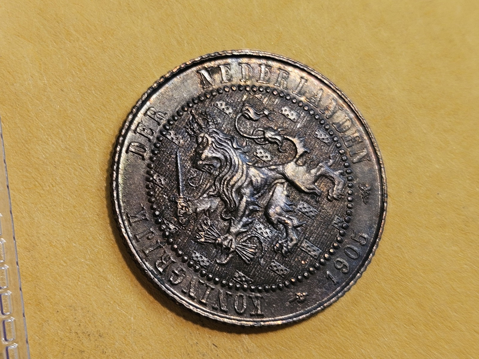Brown Uncirculated 1905 Netherlands 2 1/2 cents - 4