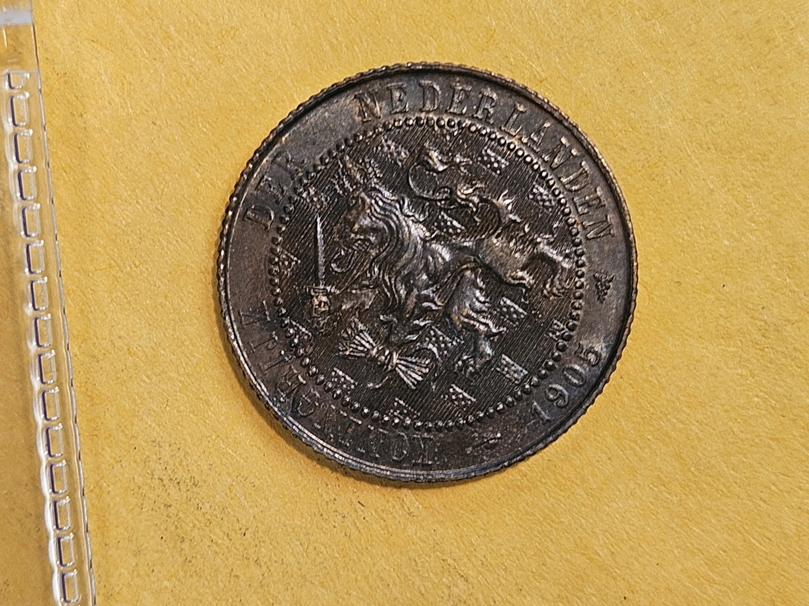 Brown Uncirculated 1905 Netherlands 2 1/2 cents - 5
