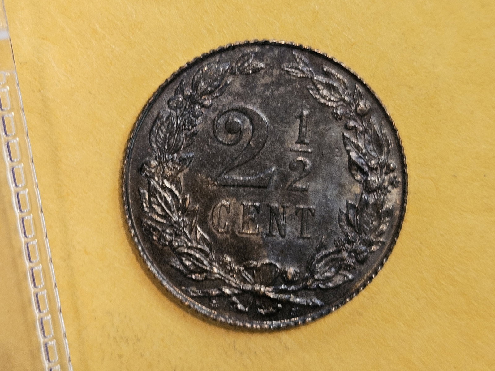 Brown Uncirculated 1905 Netherlands 2 1/2 cents - 8
