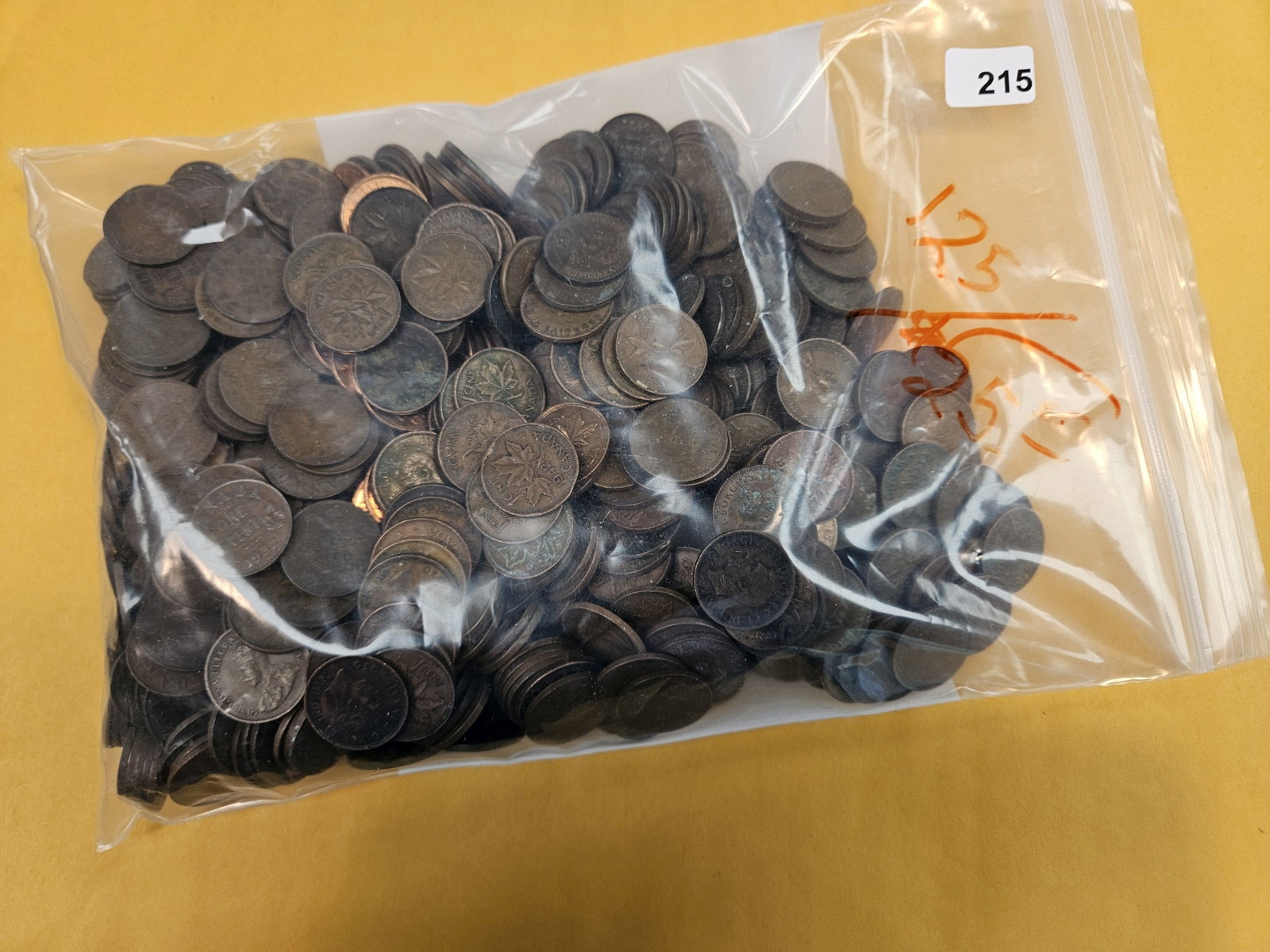 Over TWO Pounds of Canadian cents: I think they're all Canadian small cents. Unchecked by us