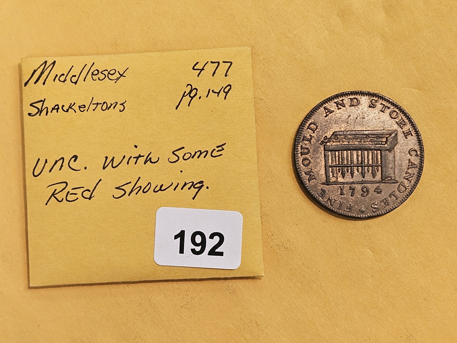 CONDER! Choice Brown Uncirculated 1794 Conder Token - 2