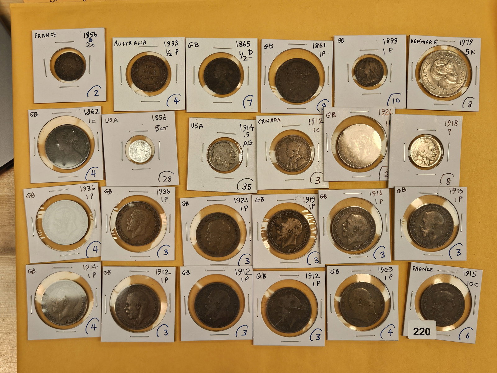 Twenty-four mixed World coins: From all over