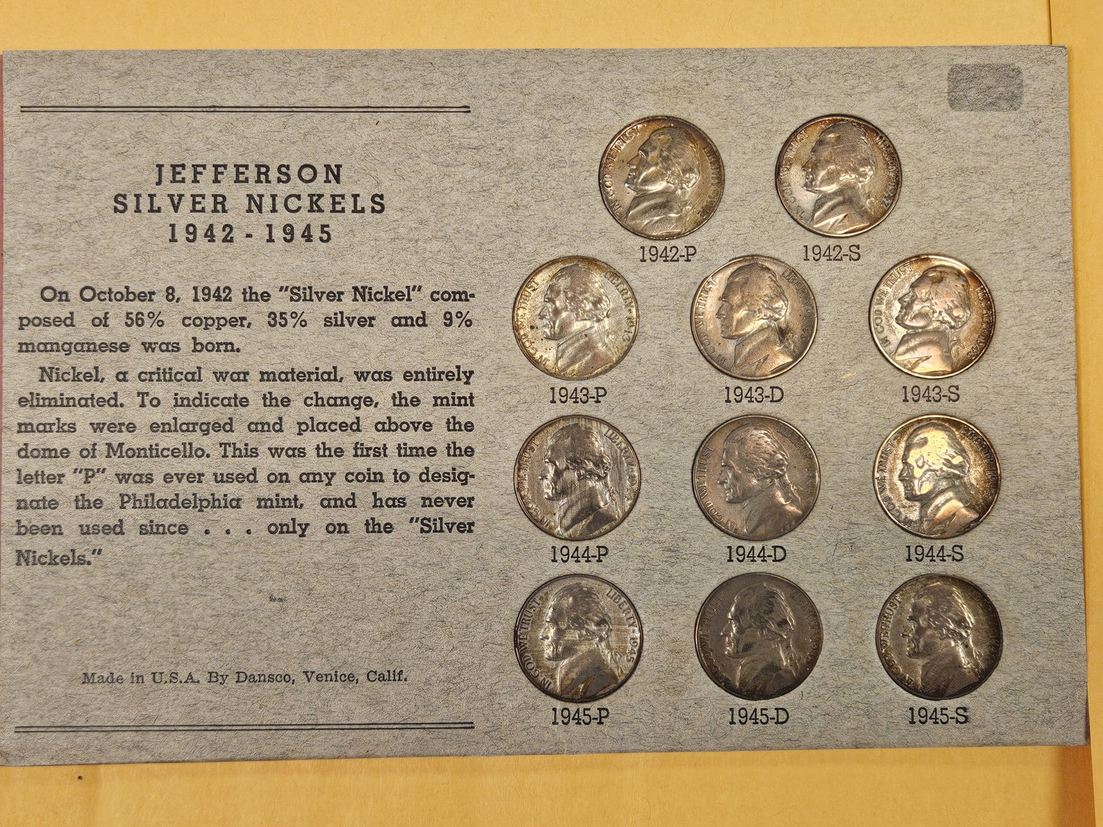 US Emergency Coins World War II - 3