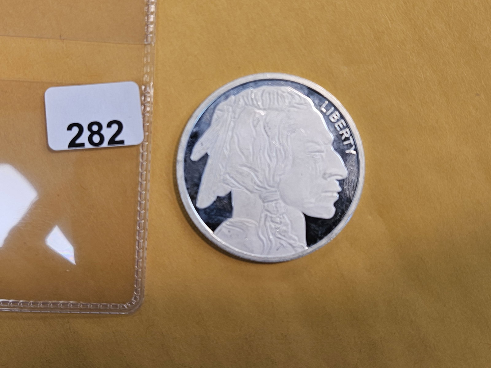 ONE Troy ounce .999 fine silver proof art round: Buffalo