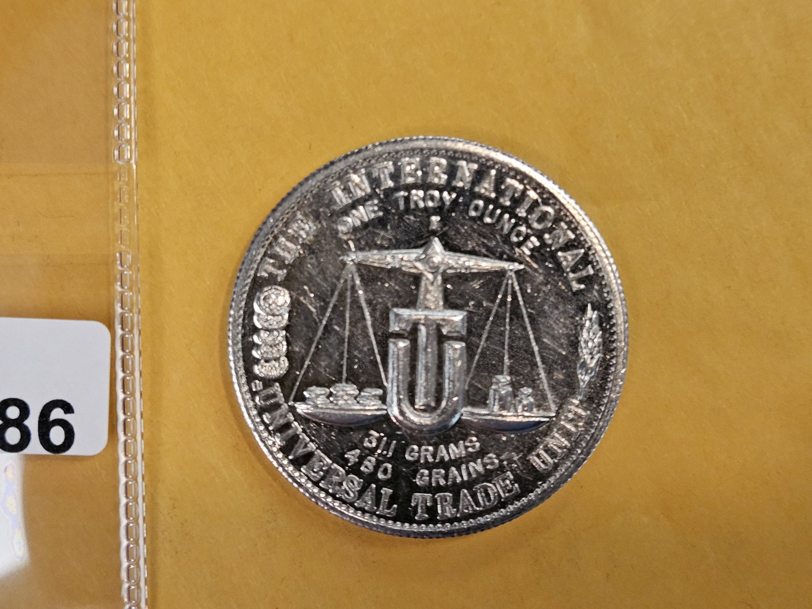 ONE Troy ounce .999 fine silver proof art round - 2