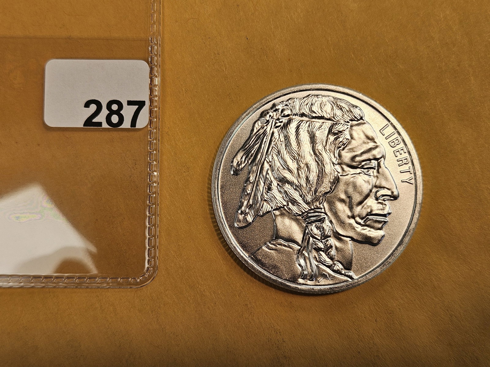 ONE Troy ounce .999 fine silver art round: Buffalo