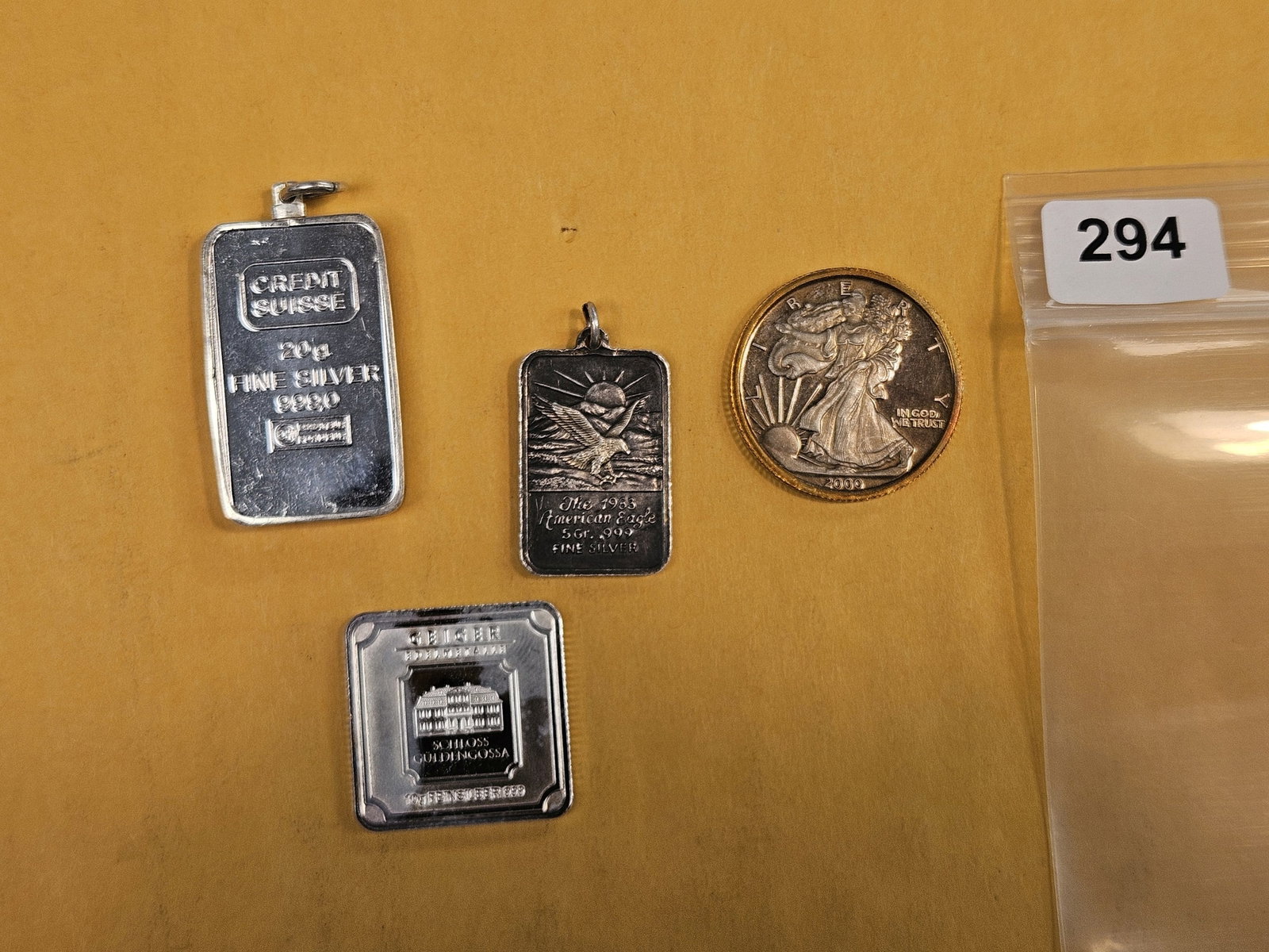 Fractional .999 fine silver art pieces: Mixed