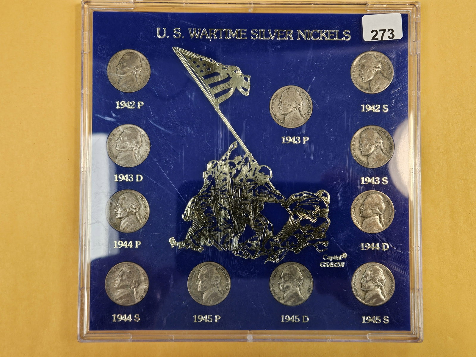 US Wartime Silver Nickel Collection: All circulated
