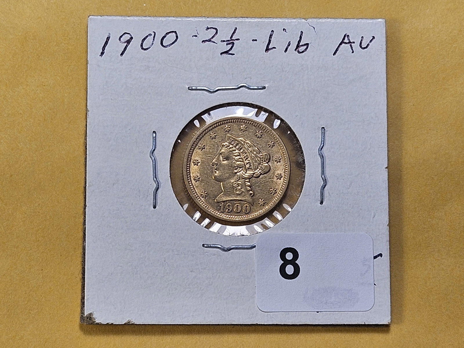 GOLD! Brilliant Uncirculated 1900 $2.5 Dollar Liberty Head Gold - 2
