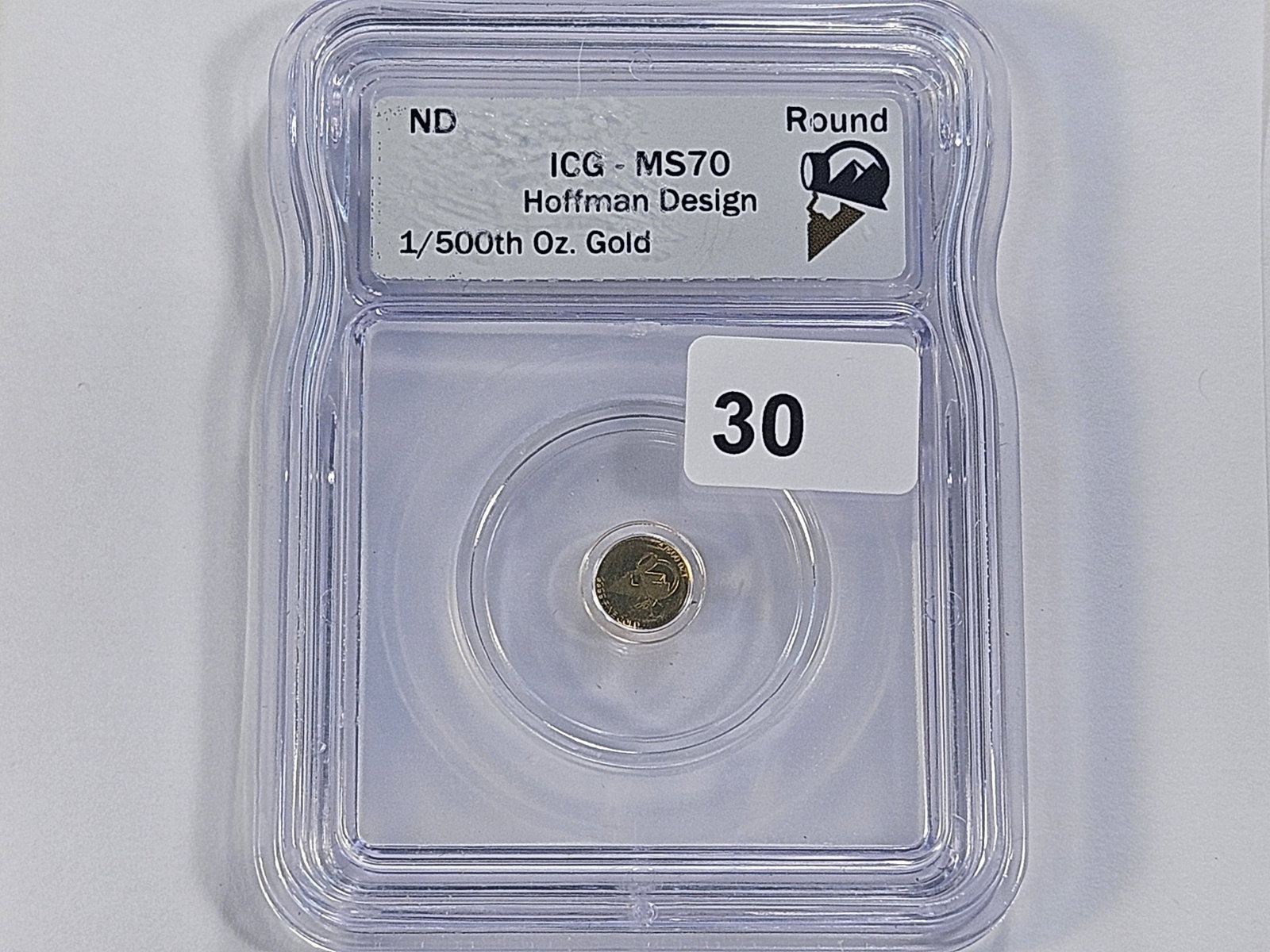 GOLD! PERFECT! ICG No Date Gold Round in Mint State 70 - 2