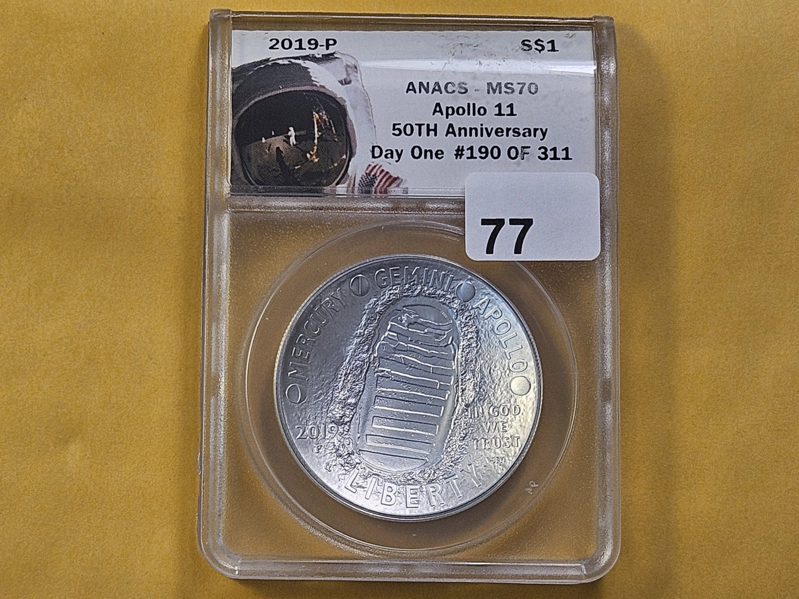 PERFECT! ANACS 2019 Commemorative Silver Dollar in Mint State 70 - 2