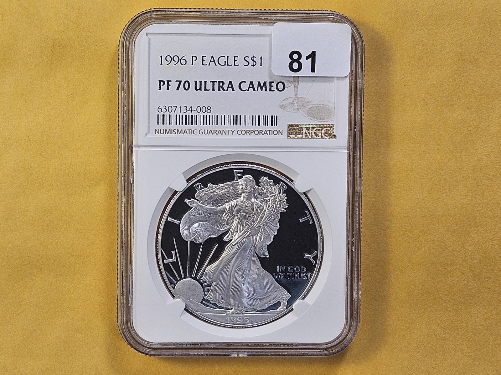 PERFECT! NGC 1996 American Silver Eagle in Proof 70 Ultra Cameo - 2