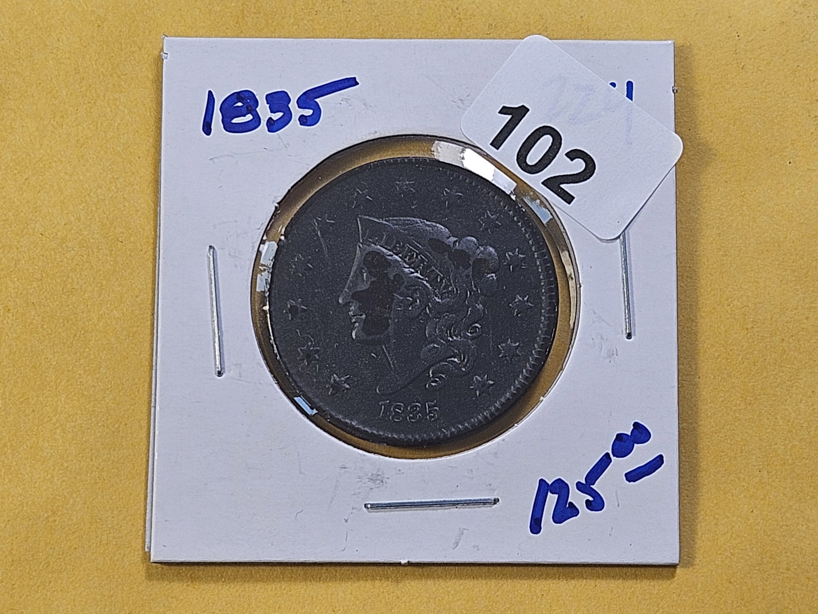 1835 Coronet Head Large Cent - 2