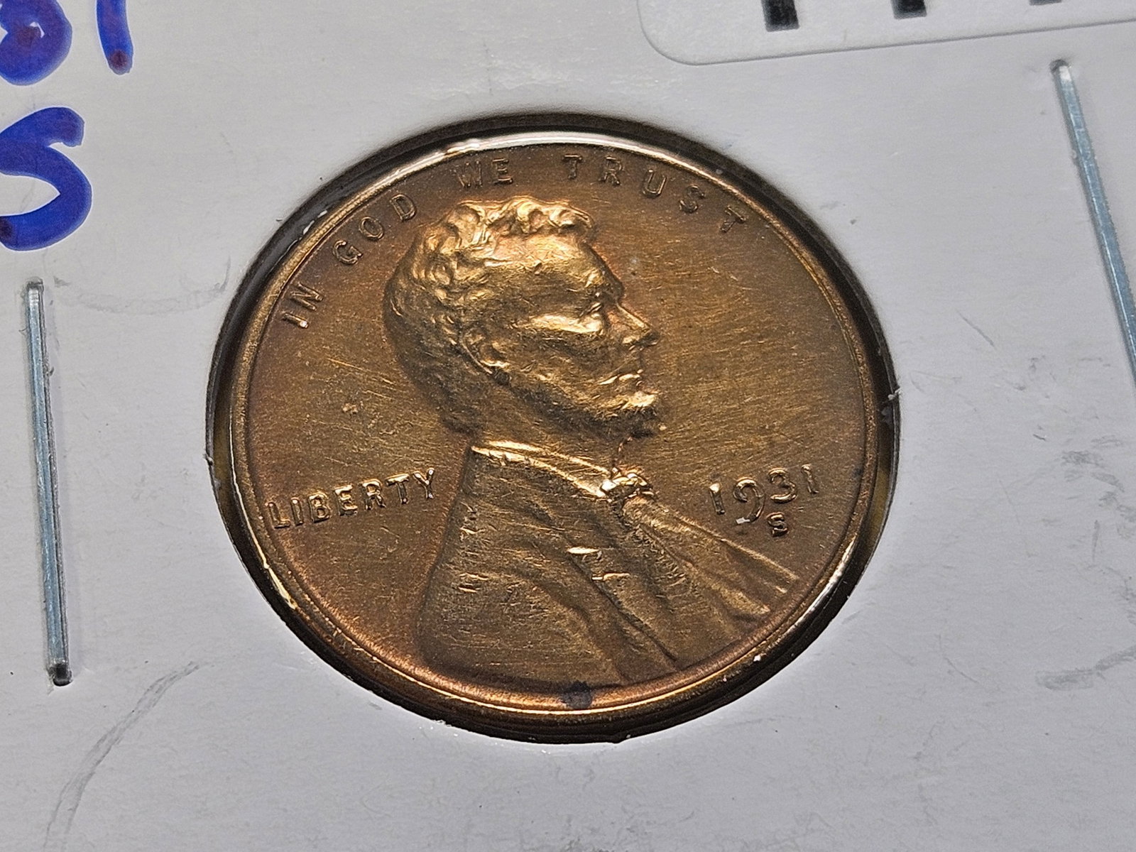 Semi-Key Date 1931-S Lincoln Wheat Cent - 2