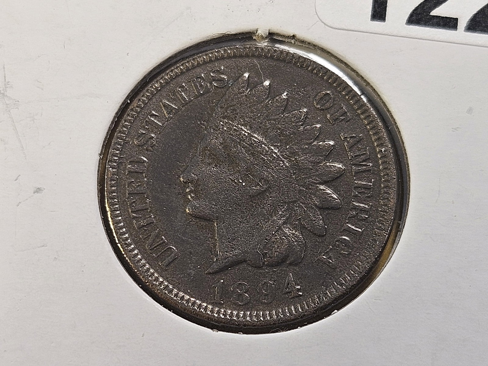 1827 Coronet Head Large Cent and 1894 Indian Head Cent - 2