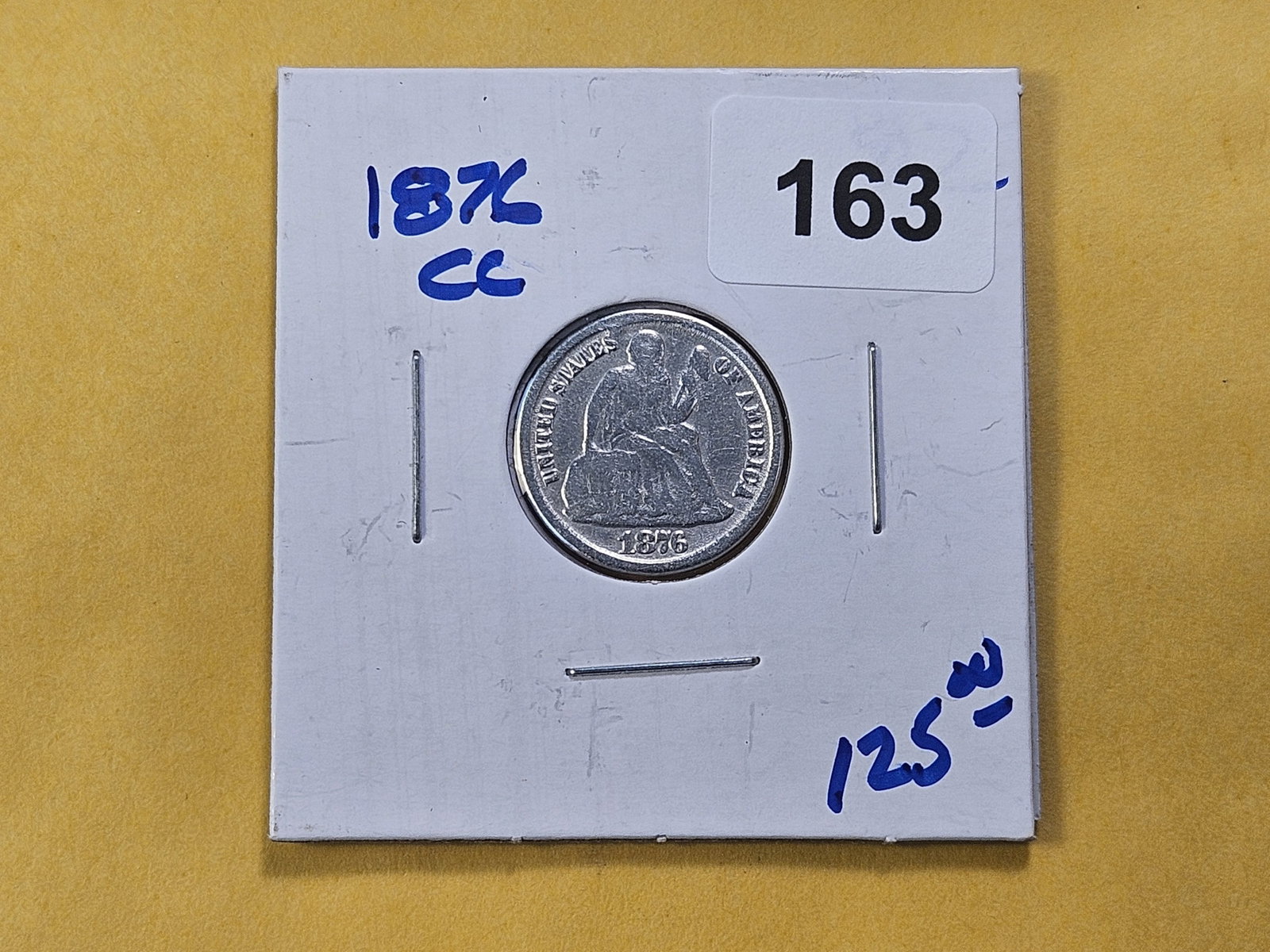 Better Date 1876-CC Seated Liberty Silver Dime - 2