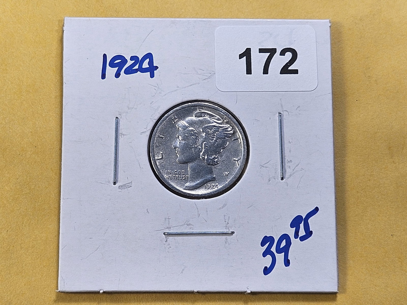 Better Grade 1924 Mercury Silver Dime - 2