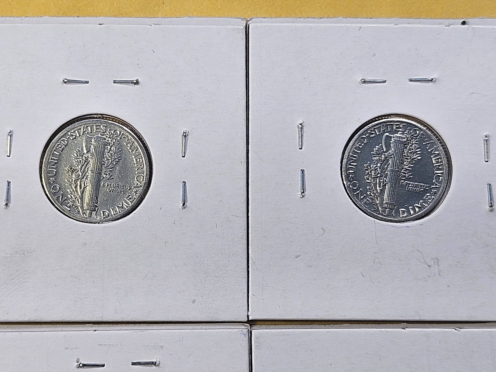 Four Mixed Mercury Silver Dimes - 7