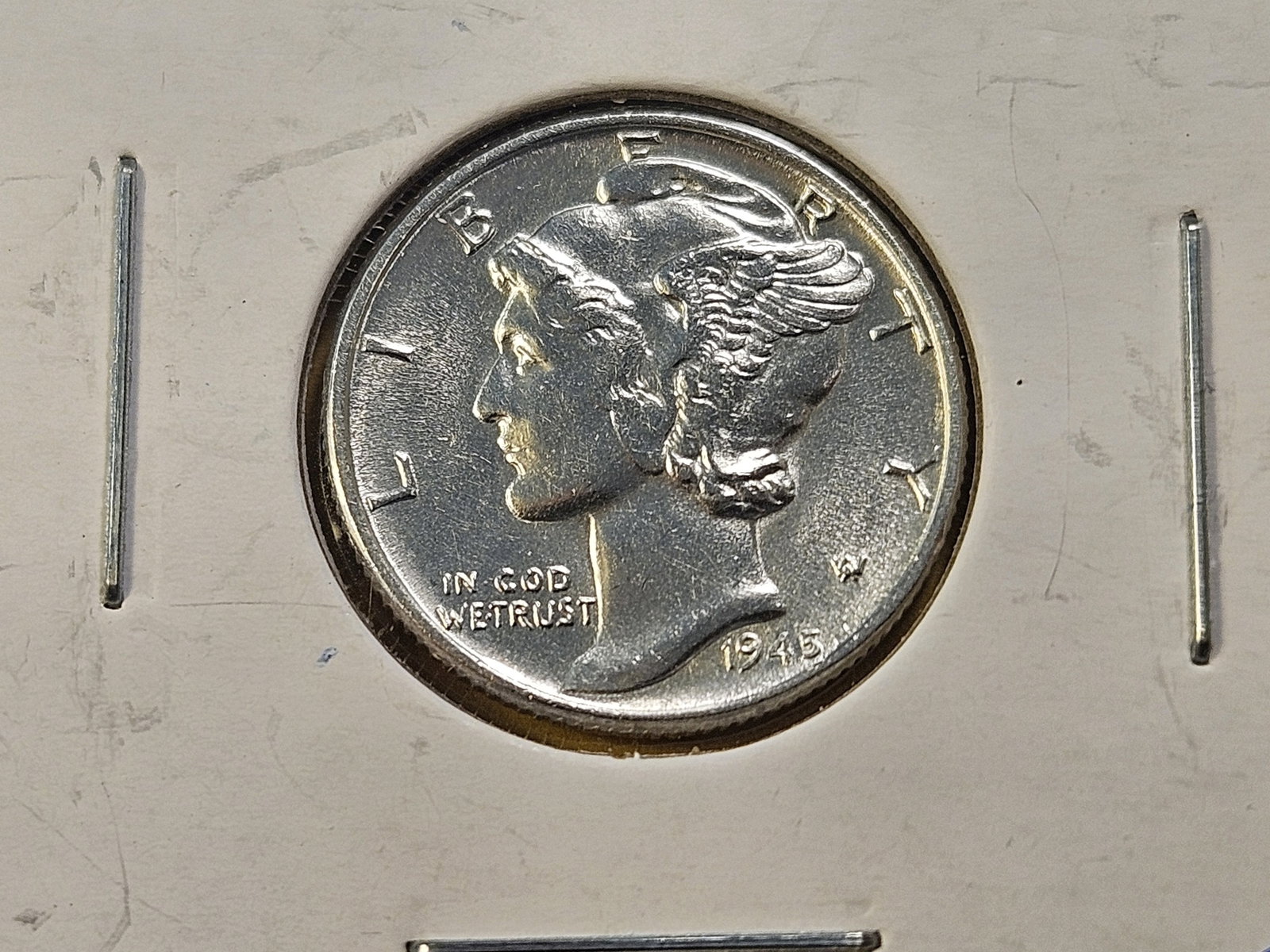 Five About Uncirculated to Brilliant Uncirculated Mercury Silver Dimes - 6