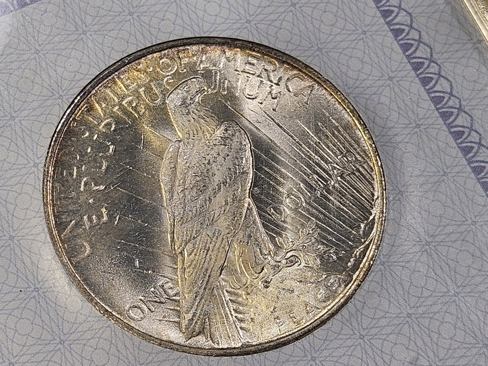 Brilliant Uncirculated 1922 Peace Silver Dollar - 7