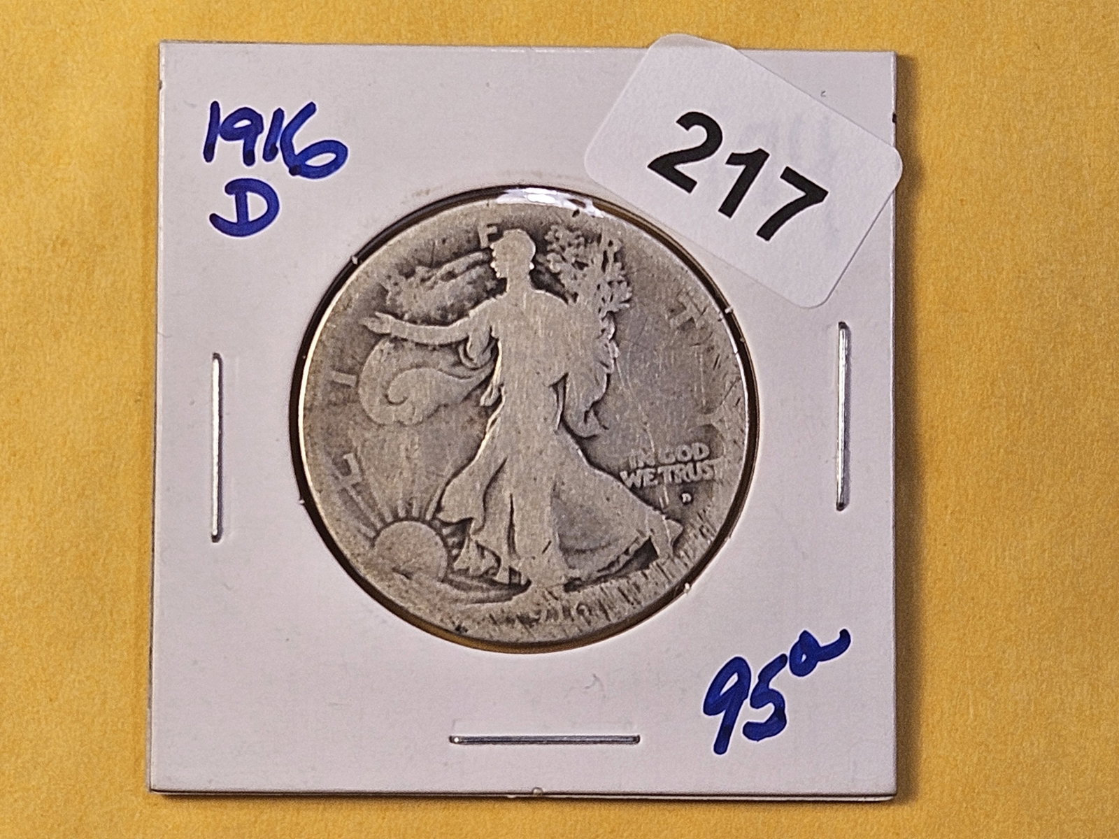 Better Date 1916-D Walking Liberty Silver Half Dollar - 2