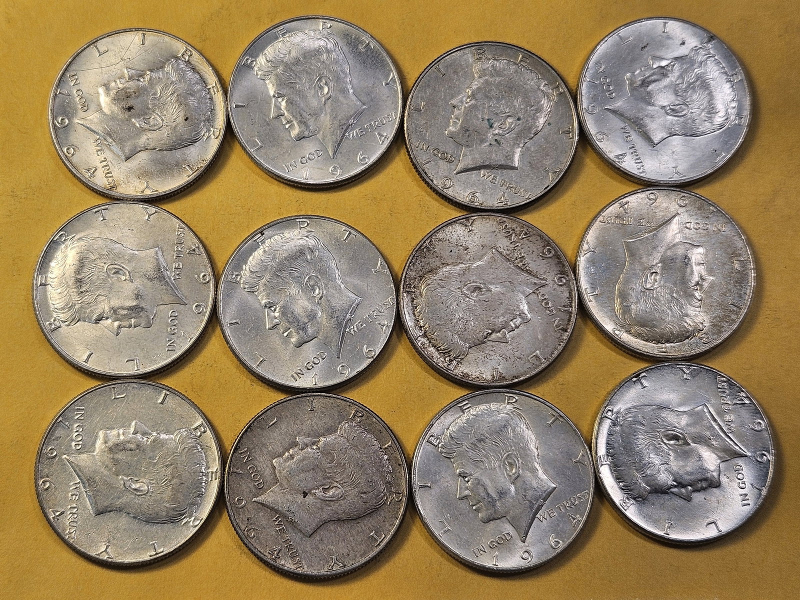 Twelve 1964 Kennedy Silver Half Dollars - 2