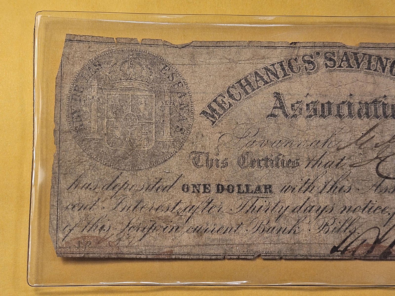 Series 1862 One Dollar Broken Bank Note - 2
