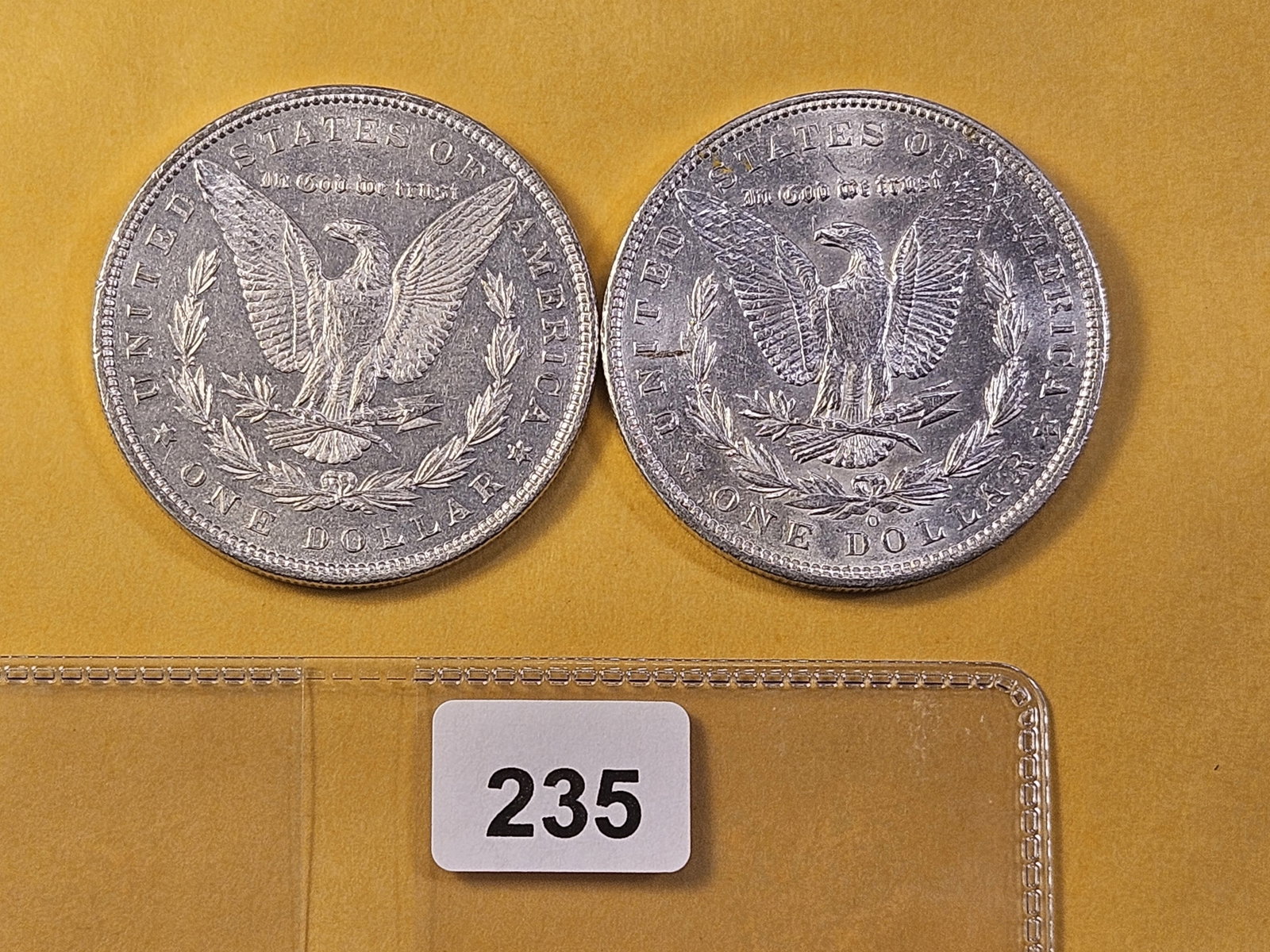 Two Brilliant About Uncirculated Morgan Silver Dollars - 3
