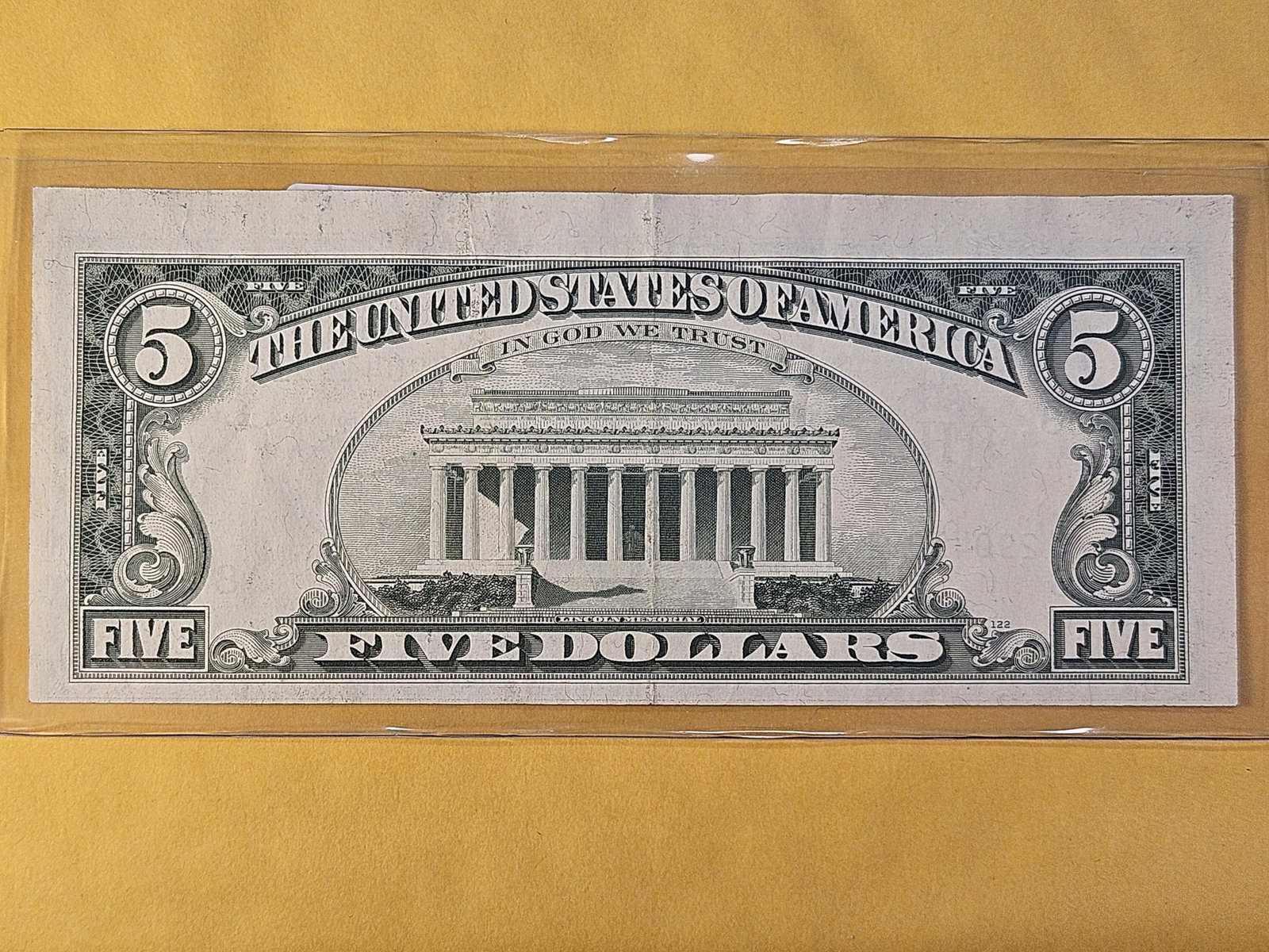 MINT ERROR! Series 1969 A Five Dollar Federal Reserve Note - 2