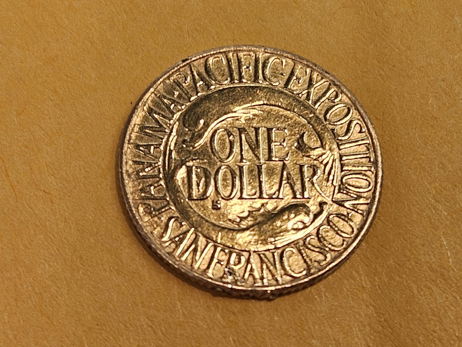 GOLD COMMEM! 1915-S Pan-Pac GOLD Commemorative Dollar in Brilliant About uncirculated plus - deta... - 3