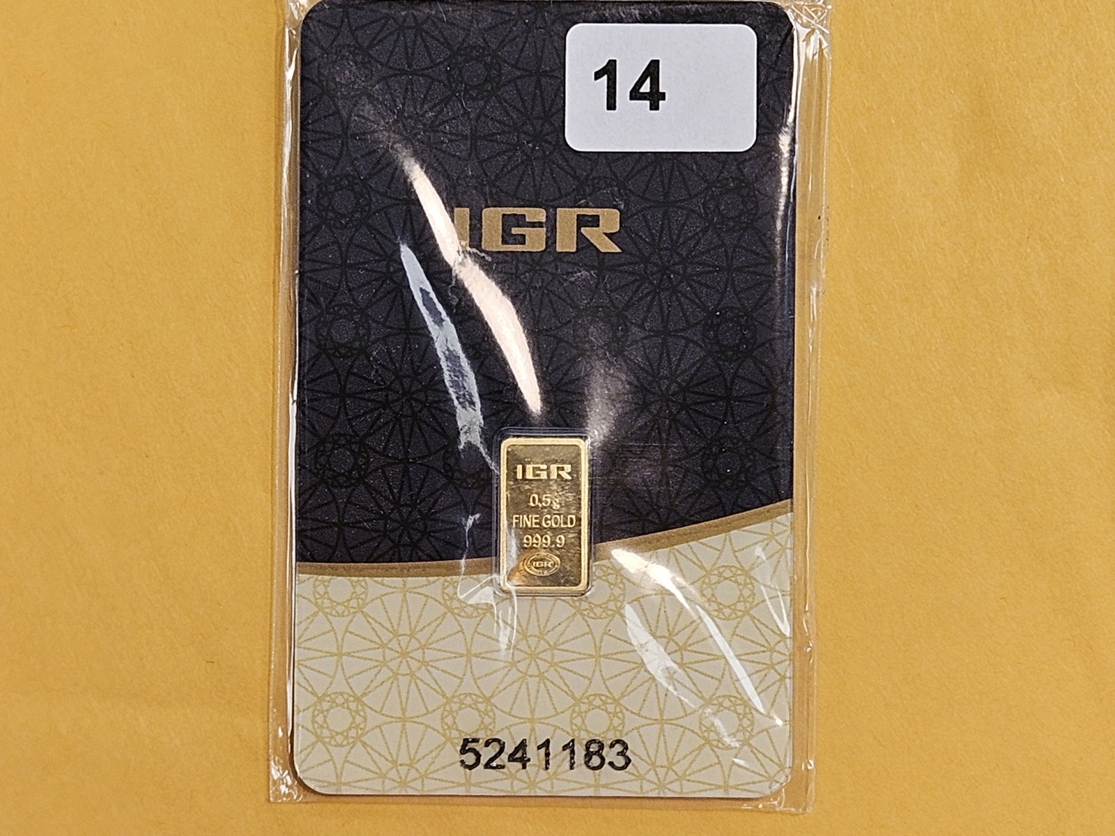 GOLD! IGR One-Half Gram .9999 fine gold bar - 2