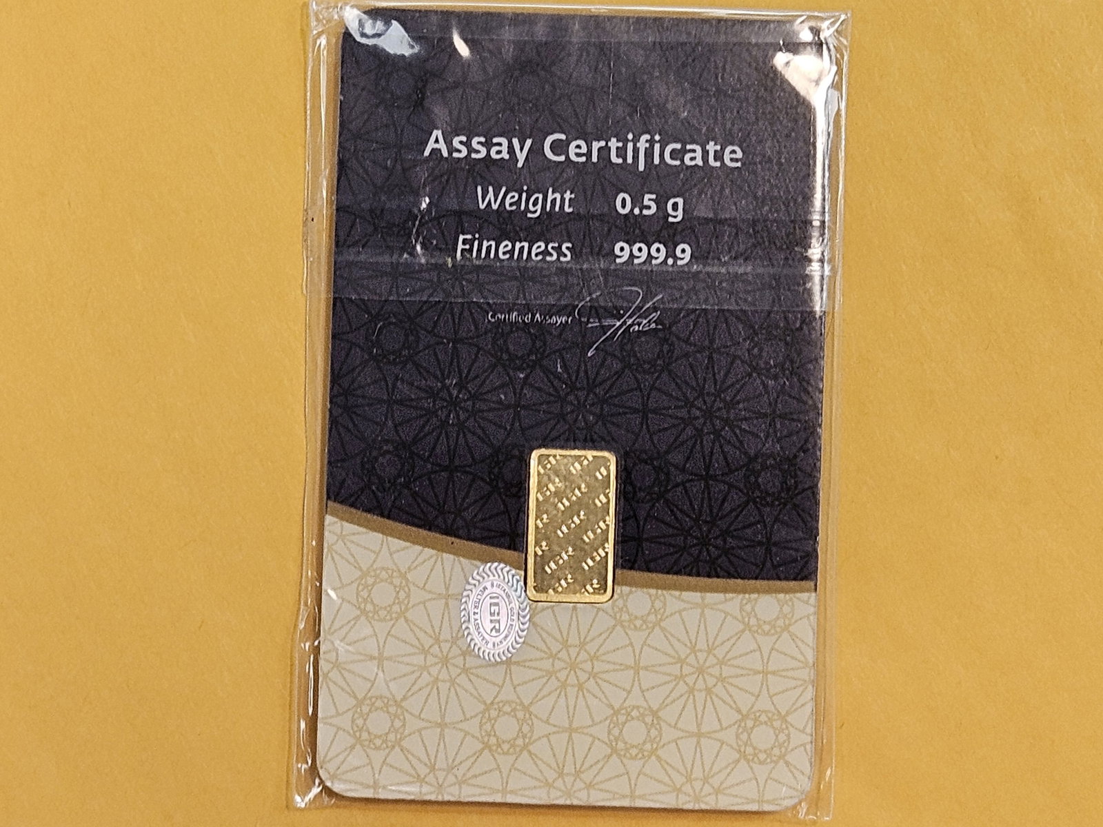GOLD! IGR One-Half Gram .9999 fine gold bar - 3