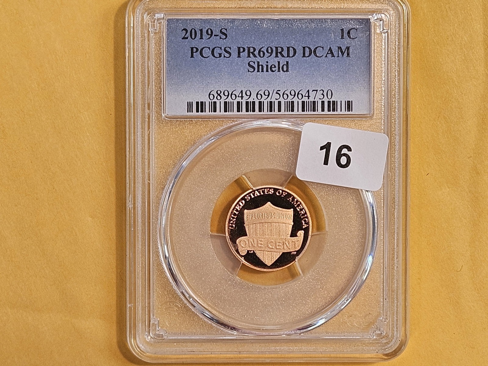 PCGS 2019-S Lincoln Cent in Proof 69 RED Deep Cameo - 2