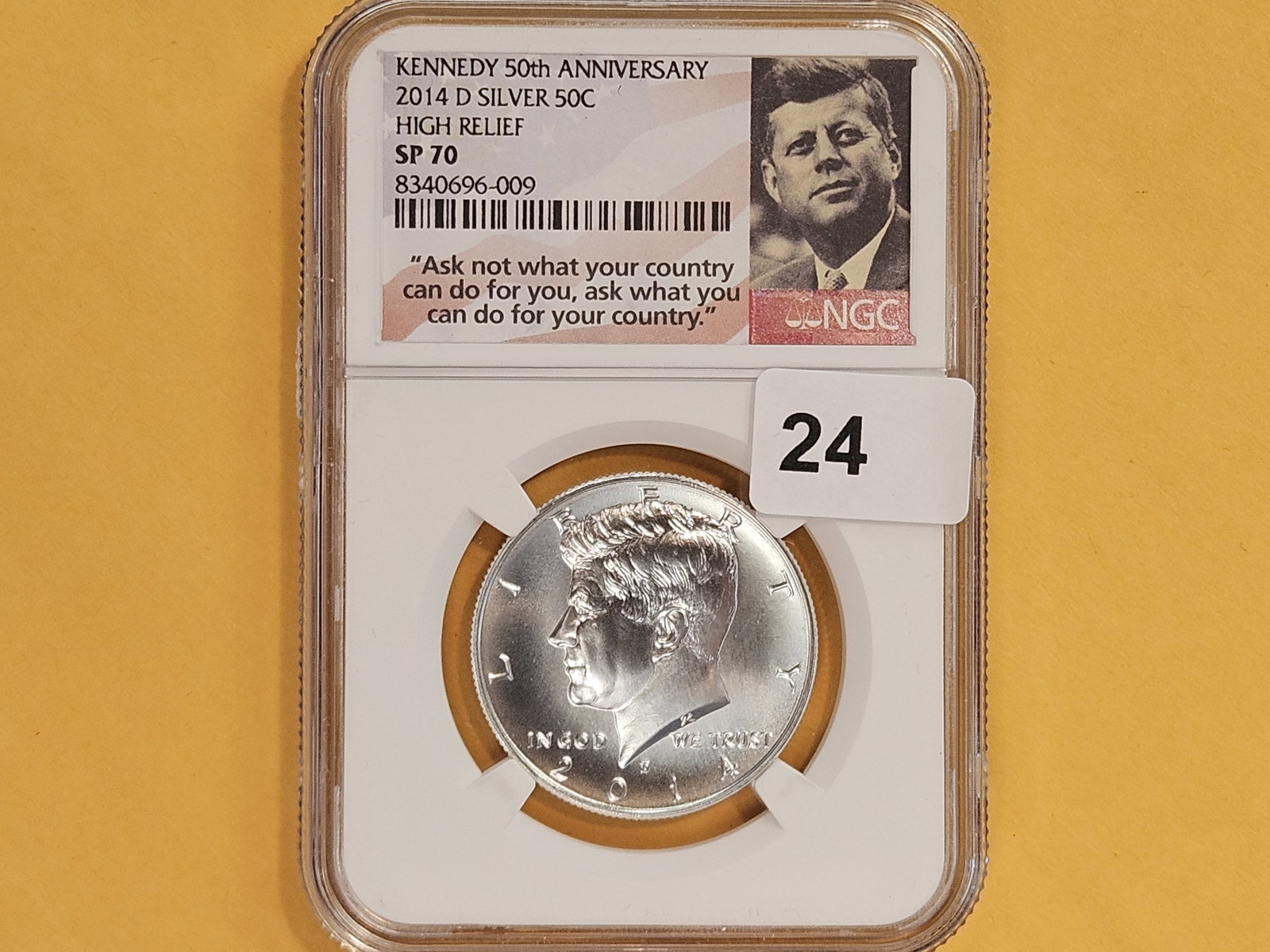 PERFECT! NGC 2014-D Silver Kennedy Half Dollar in Specimen 70 - 2
