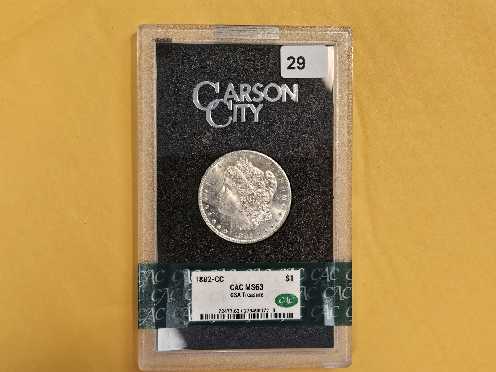** KEY DATE ** CACG 1882-CC Morgan Dollar in Mint State 63 - 2